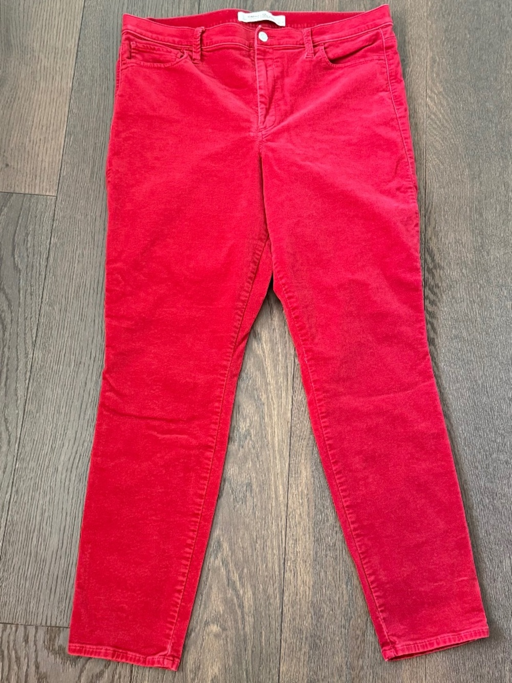 Gap 1969 True Skinny Super High Rise Red Velvet Style Pants Women's 33R